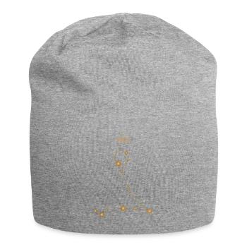 Pisces Zodiac Sign Star Constellation Golden Tones - Jersey Beanie - heather grey - Front