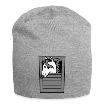 Écurie Cheval Poney Cheval Peeps Mignon - Bonnet en jersey - gris chiné - Devant