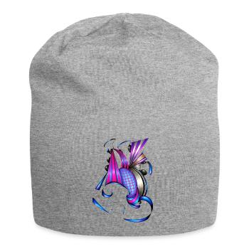 Coloured spiral and fan art - Jersey Beanie - heather grey - Front