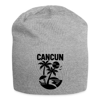 Cancun Silhouette - Jersey Beanie - heather grey - Front