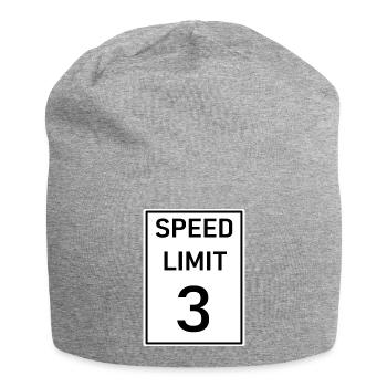 Speed limit 3 - Jersey Beanie - heather grey - Front