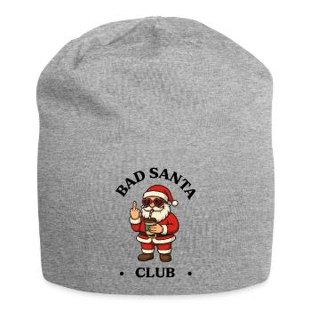 Bad Santa Club - Bad Christmas Wishes - Jersey Beanie - heather grey - Front