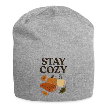 Autumn cosiness: Stay Cozy - Jersey Beanie - heather grey - Front