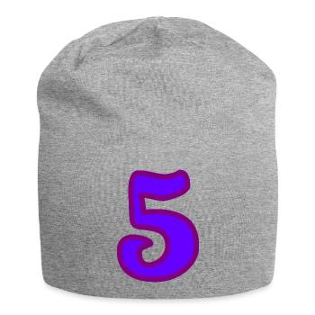 5. JUBILÄUM. 5 JAHRE. 5. JUBILÄUM. - Jersey-Beanie - Grau meliert - Vorne