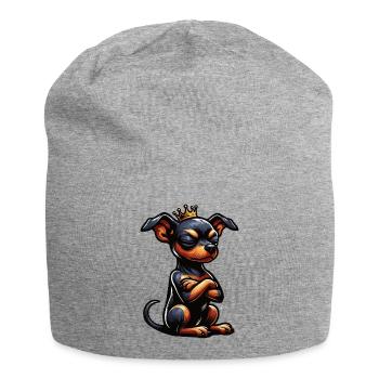 Pinscher miniature Pinscher Pinscher Pinscher Propriétaire Minpin - Bonnet en jersey - gris chiné - Devant