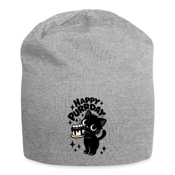 Kitchen Theft Cat | Cute Birthday Cats Motif - Jersey Beanie - heather grey - Front
