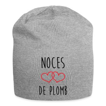 Lead Wedding 14 Jahre Ehe - Jersey-Beanie - Grau meliert - Vorne