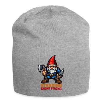 Böser Gnom, Dunkler Gnom, Goth-gnom, Lustiger Gnom - Jersey-Beanie - Grau meliert - Vorne