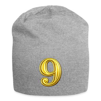 Goldene Neun Ziffer Exquisit - Jersey-Beanie - Grau meliert - Vorne
