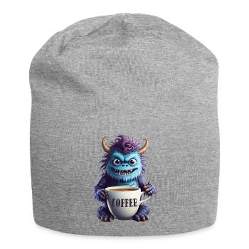Coffee Monster - Caffeine Zombie - Morning Grouch - Jersey Beanie - heather grey - Front