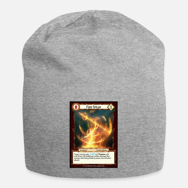 Fire Spear - Jersey Beanie - heather grey