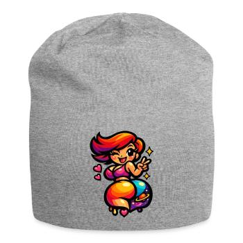 Femme danseuse de l’espace Kawaii - Bonnet en jersey - gris chiné - Devant