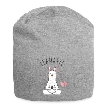 Llamaste Meditations-Lama - Jersey-Beanie - Grau meliert - Vorne