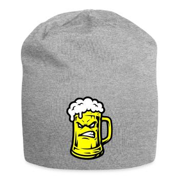 Bier Comic - Jersey-Beanie - Grau meliert - Vorne