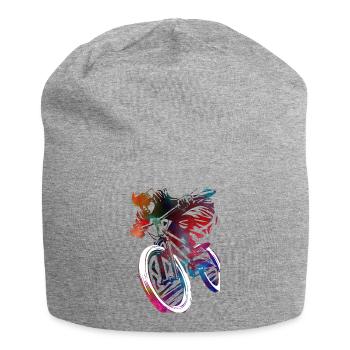 Un vélo coloré dans l’abstraction - Bonnet en jersey - gris chiné - Devant