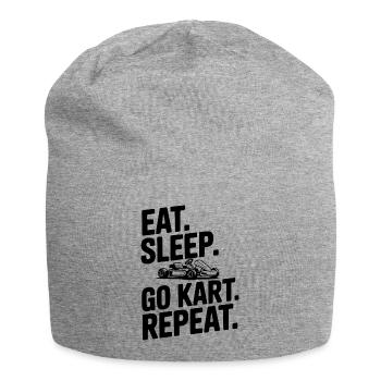 Mange. Dors. Go Kart. Répétez. - Bonnet en jersey - gris chiné - Devant