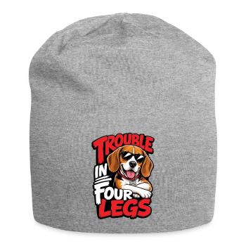 Beagle - Jersey-Beanie - Grau meliert - Vorne