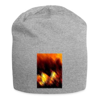 Fire Circle Wave Pattern - Jersey Beanie - heather grey - Front