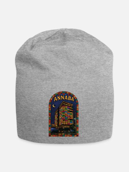 Annaba-Mosaiknacht - Jersey-Beanie - Grau meliert