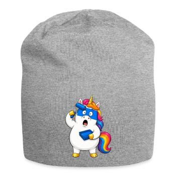 Clumsy Unicorn Paint Roller Fail - Jersey Beanie - heather grey - Front