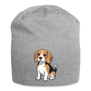 Beagle Pup Dog Lover - Jersey Beanie - heather grey - Front