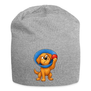 Grumpy Dog Cone Of Shame - Jersey Beanie - heather grey - Front