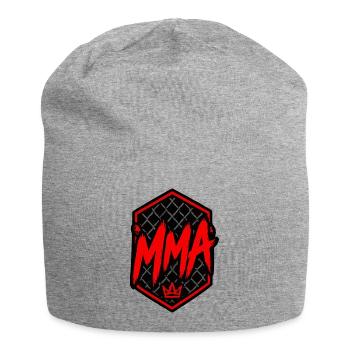 MMA Kronenmotiv Käfignetz - Jersey-Beanie - Grau meliert - Vorne