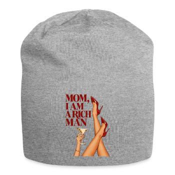 Mom I Am A Rich Man - Jersey-Beanie - Grau meliert - Vorne