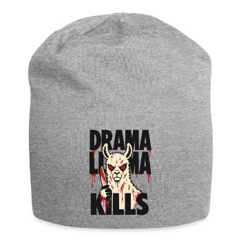 Horror-Lama mit Messer – Drama Llama Kills - Jersey-Beanie - Grau meliert - Vorne
