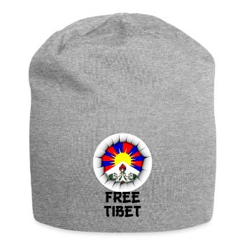 free tibet - Jersey Beanie - heather grey - Front