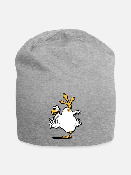 kung_fu_chicken - Jersey-Beanie - Grau meliert