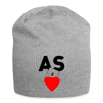 As de Coeur - Bonnet en jersey - gris chiné - Devant