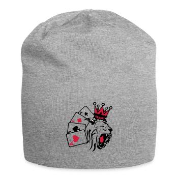 roi poker lion 1 - Bonnet en jersey - gris chiné - Devant