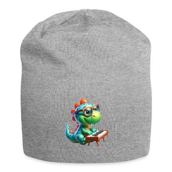 Conception de mélomane de pianiste de dinosaure - Bonnet en jersey - gris chiné - Devant