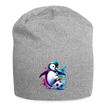 Pingouin, oiseau, football, joueur, ballon, champion, Fan - Bonnet en jersey - gris chiné - Devant