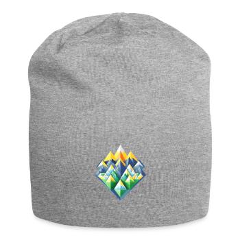 Vektor Berge 01 - Jersey-Beanie - Grau meliert - Vorne