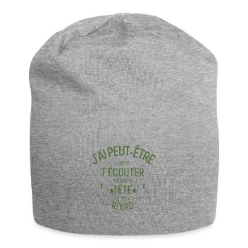 Dans ma Tête je suis à Riyad - Bonnet en jersey - gris chiné - Devant