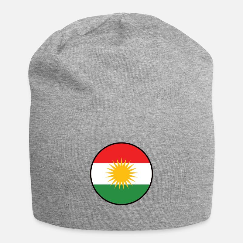 Kurdistan Flag Bakur Bashur Rojava Rojhlt Newroz - Jersey Beanie - heather grey