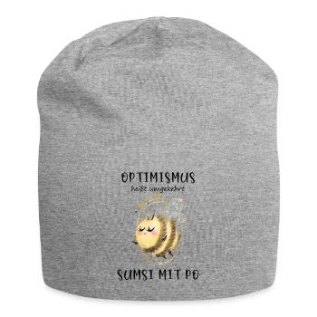 Biene Optimismus Sumsi mit Po - Jersey-Beanie - Grau meliert - Vorne