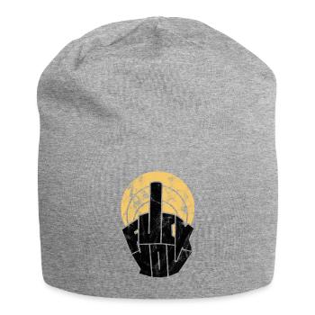 Fick dich - Jersey-Beanie - Grau meliert - Vorne