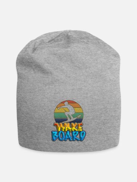Wakeboard, Wakeboarder - Jersey-Beanie - Grau meliert