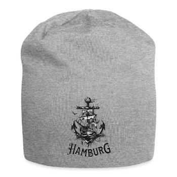 Hambourg Ancre Navire Voilier Marin Matelot - Bonnet en jersey - gris chiné - Devant