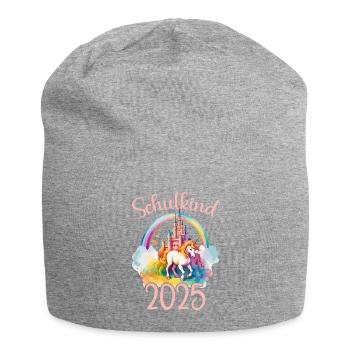 School Child 2025 Unicorn Enrollment School Student - Jersey Beanie - heather grey - Front