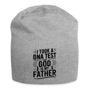 Test ADN fait, Dieu est mon père ! Chrétien - Bonnet en jersey - gris chiné - Devant