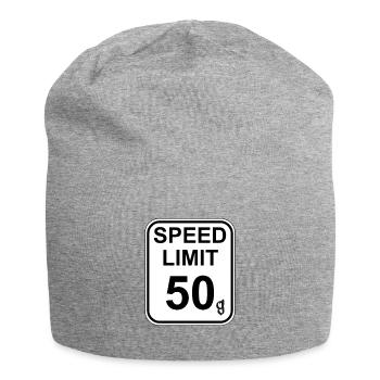 Limite de vitesse 50g Street Sign Gram Drôle Drogues - Bonnet en jersey - gris chiné - Devant