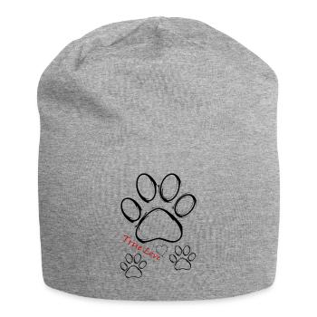Pfote Tatze Hund True Love - Jersey-Beanie - Grau meliert - Vorne
