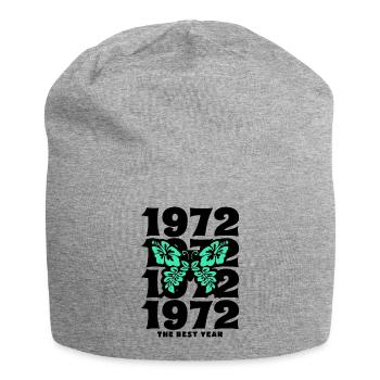 Groovy und Vintage 1972 50-jähriges Jubiläum - Jersey-Beanie - Grau meliert - Vorne