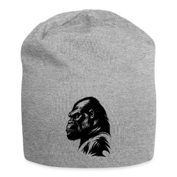 Gorilla Symbol Silhouette - Jersey Beanie - heather grey - Front