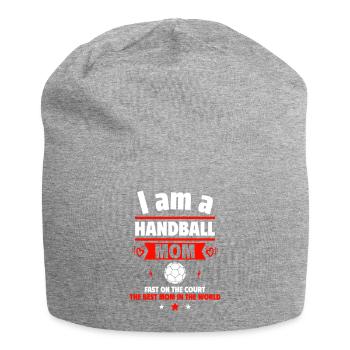 Handball-Mama,Muttertagsgeschenk - Jersey-Beanie - Grau meliert - Vorne