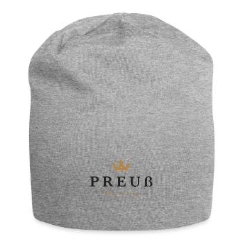 Preuß Original Familienlogo - Jersey-Beanie - Grau meliert - Vorne